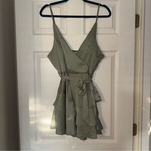 Altar'd State Artesia Romper Sage Green